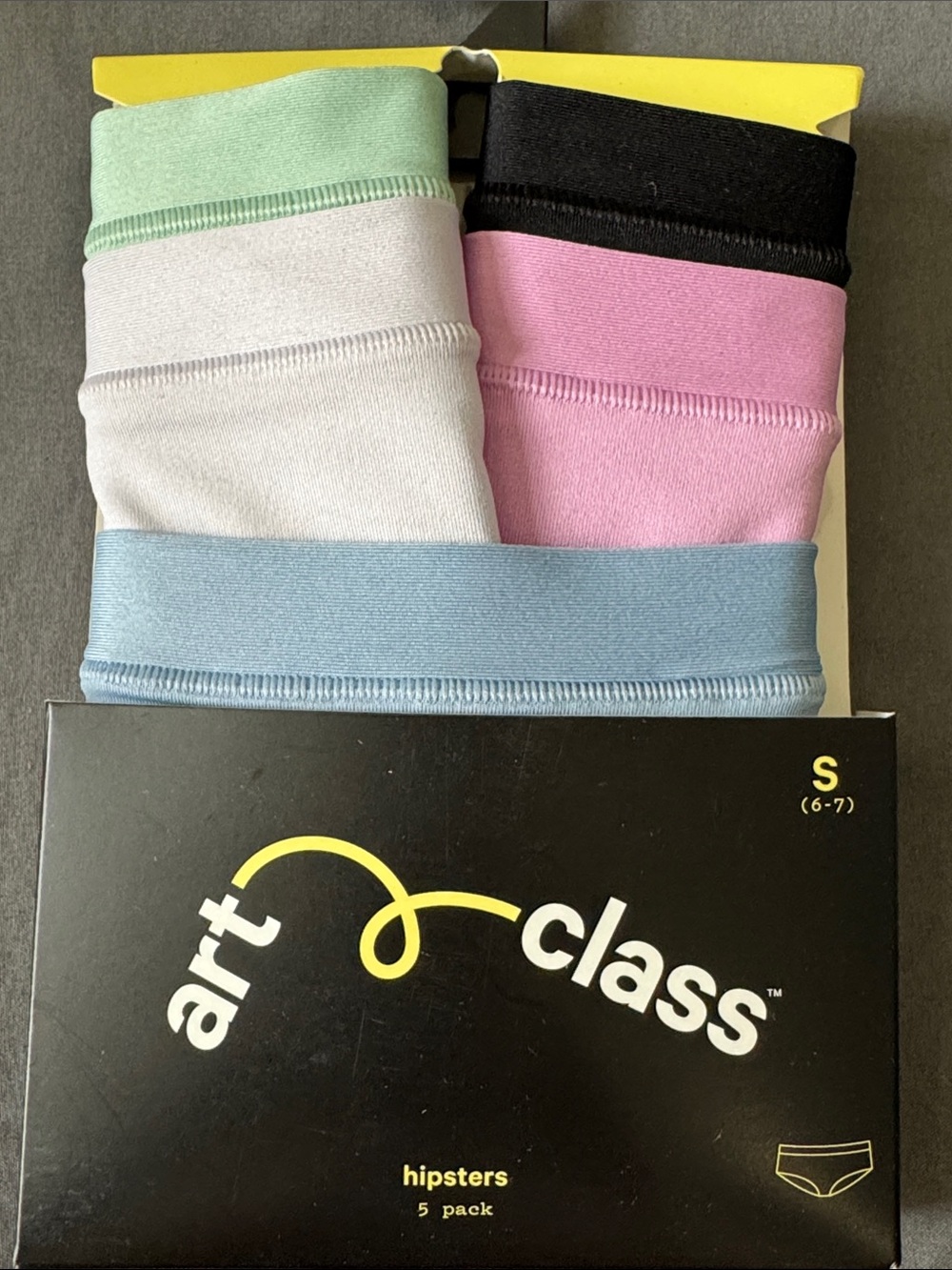 art class Multicolor Pastel & Black Hipster Underwear 5-Pack size Small (6/7)